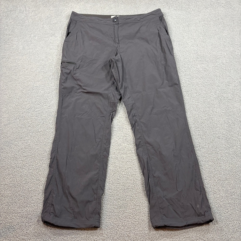 LL Bean Pants Womens 14 Pet Black Vista Trekking Hiking Cargo 268919 Nylon